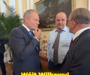 Donald Tusk na planie Rancza