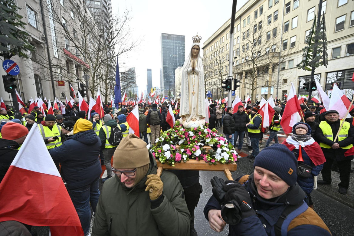 Rolniczy protest w Warszawie