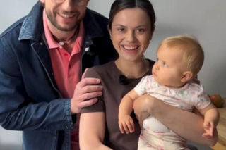 M jak miłość nowy sezon na planie. Kasia (Paulina Lasota), Mariusz (Mateusz Mosiewicz), Zosia