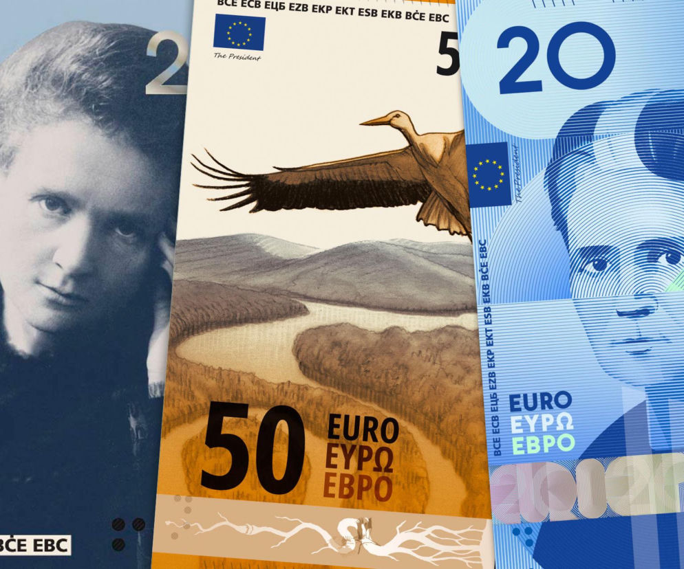 Maria Skłodowska-Curie i bociany na euro! 