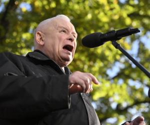 Protest pod TK. Kaczyński