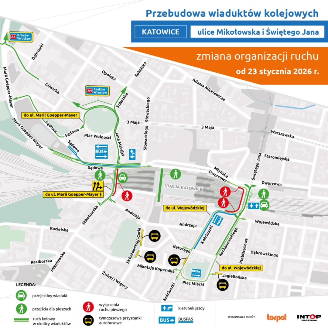 Zmiany organizacji ruchu na ul. Mikołowskiej i Św. Jana