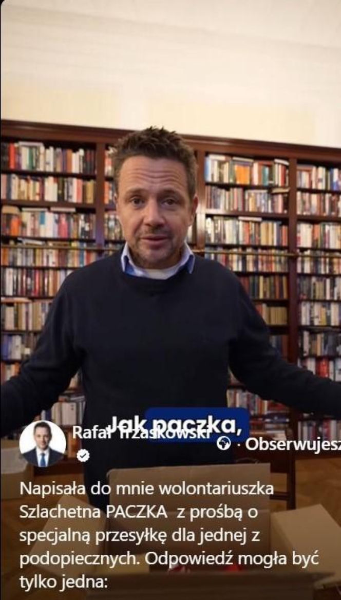 Trzaskowski włączył się w Szlachetną Paczkę. Pokazał, co zapakował potrzebującym. Aż trudno uwierzyć!