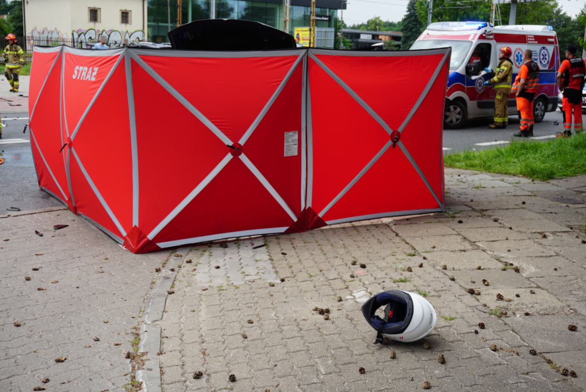 Śmiertelny wypadek z udziałem motocyklisty w Radości