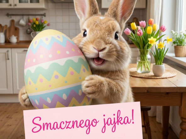 Wielkanoc 2026 - KARTKI. Obrazki z tekstem do wysłania