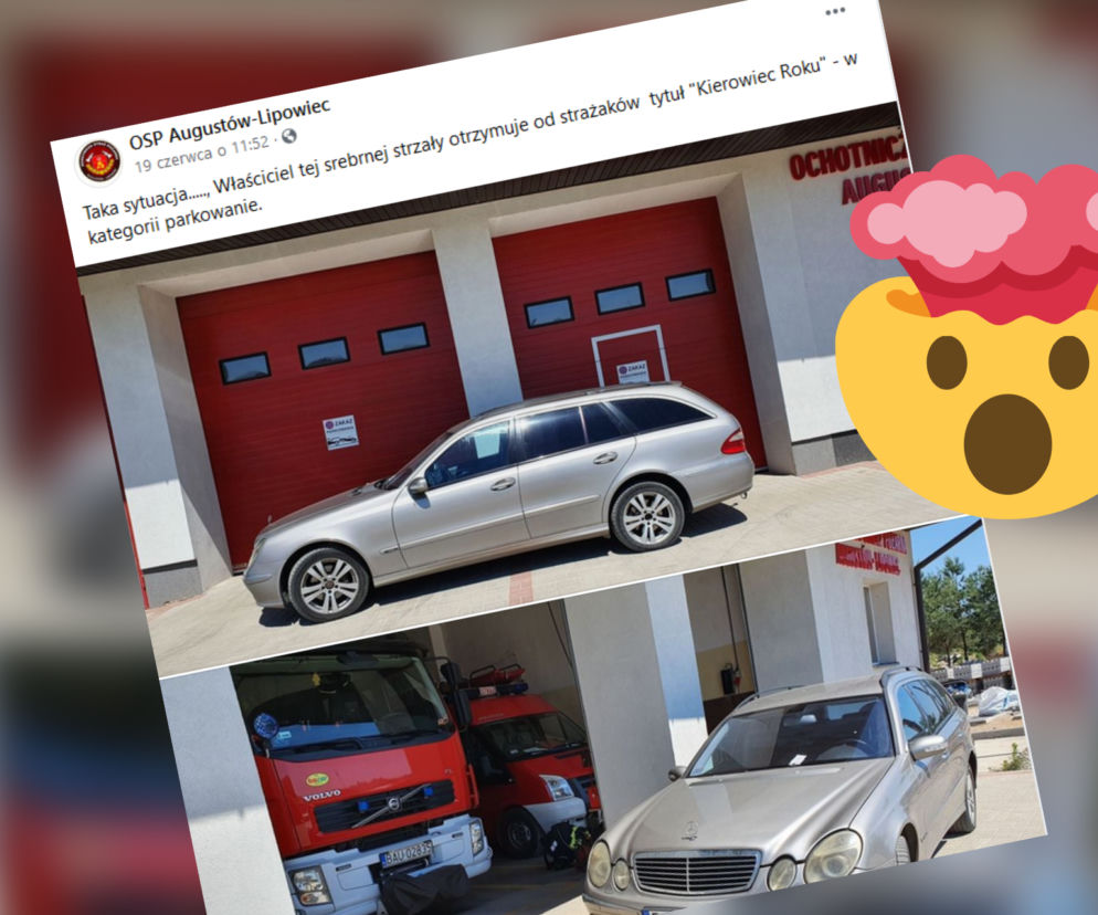 Kierowca zablokował wyjazd ze strażackich garaży. Wrócił po... SZEŚCIU godzinach [ZDJĘCIA]