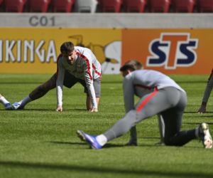 Trening reprezentacji Polski przed meczem ze Szwecją