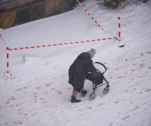 Intensywne opady śniegu w Warszawie (14.01.2026)