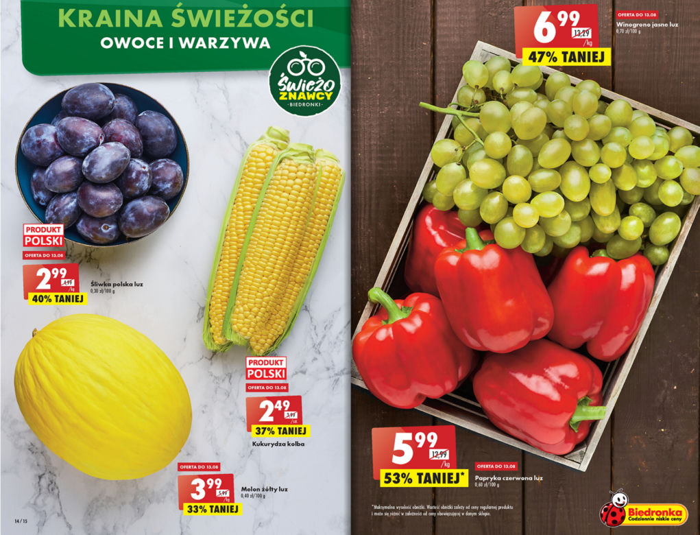 Promocje w Biedronce na weekend 13-14 sierpnia 2022
