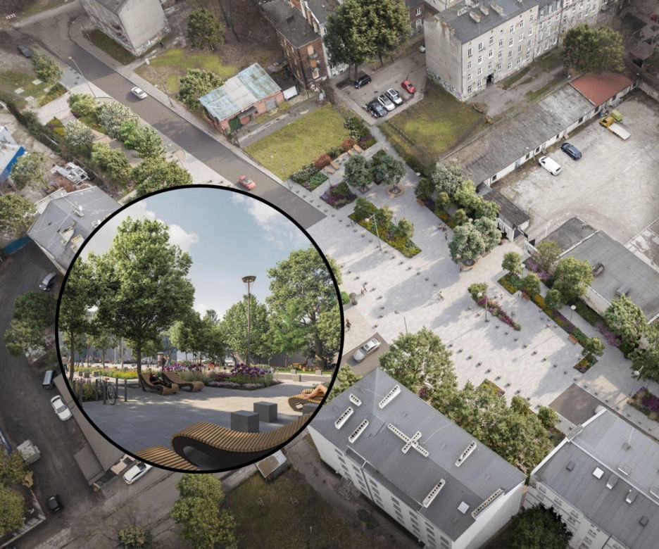 Nowy plac z zielenią na Pradze-Północ - projekt