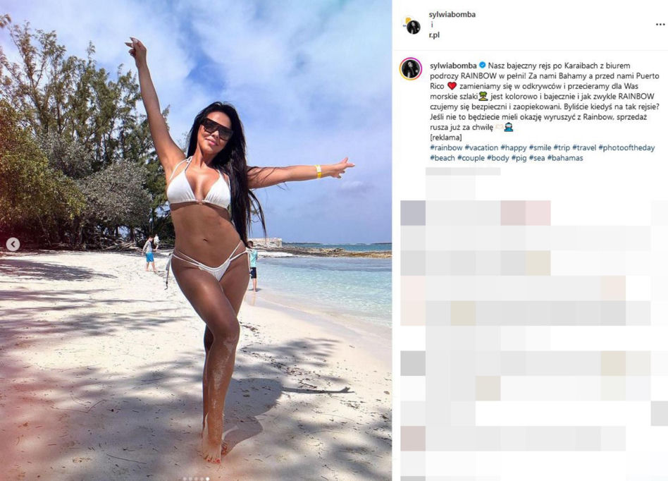 Sylwia Bomba i Grzegorz Collins pływają ze świnkami na wakacjach