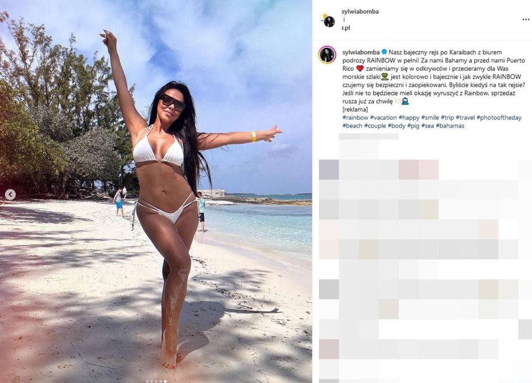 Sylwia Bomba i Grzegorz Collins pływają ze świnkami na wakacjach