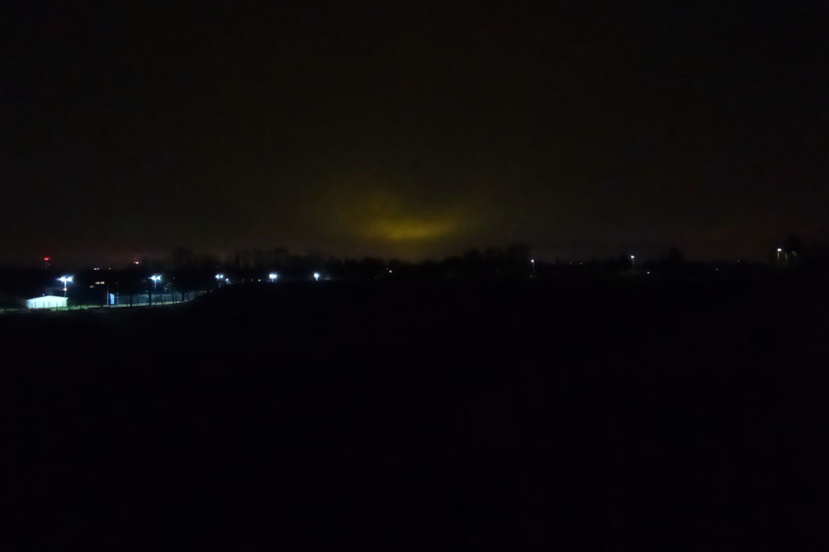 Pomarańczowa łuna nad Szczecinem