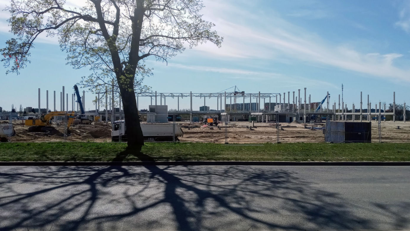 Budowa sklepu IKEA w Szczecinie - kwiecień 2020