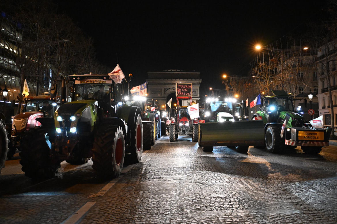 Protestyrolników w Paryżu