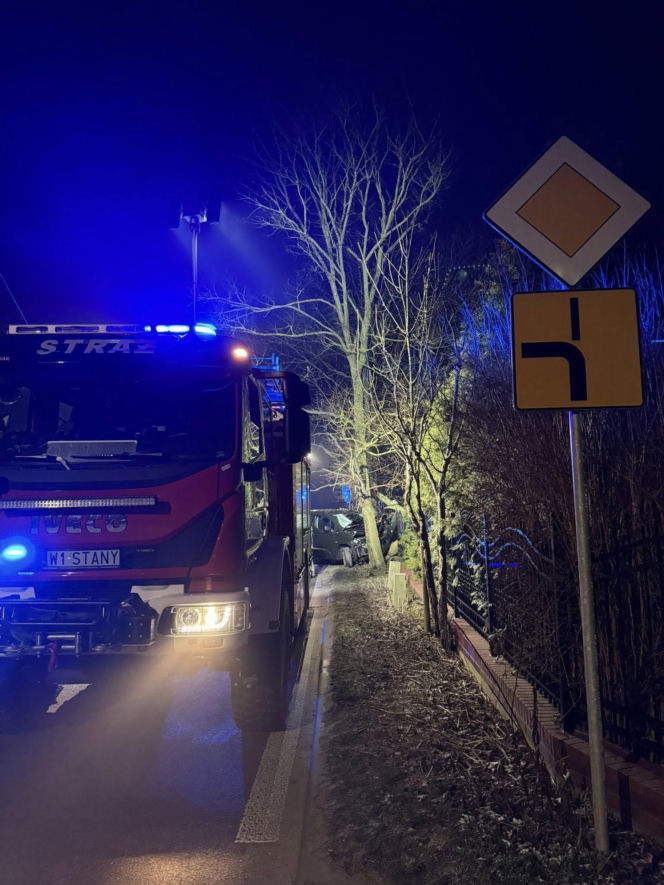 wypadek w Dąbrówce Stanach gmina Skórzec