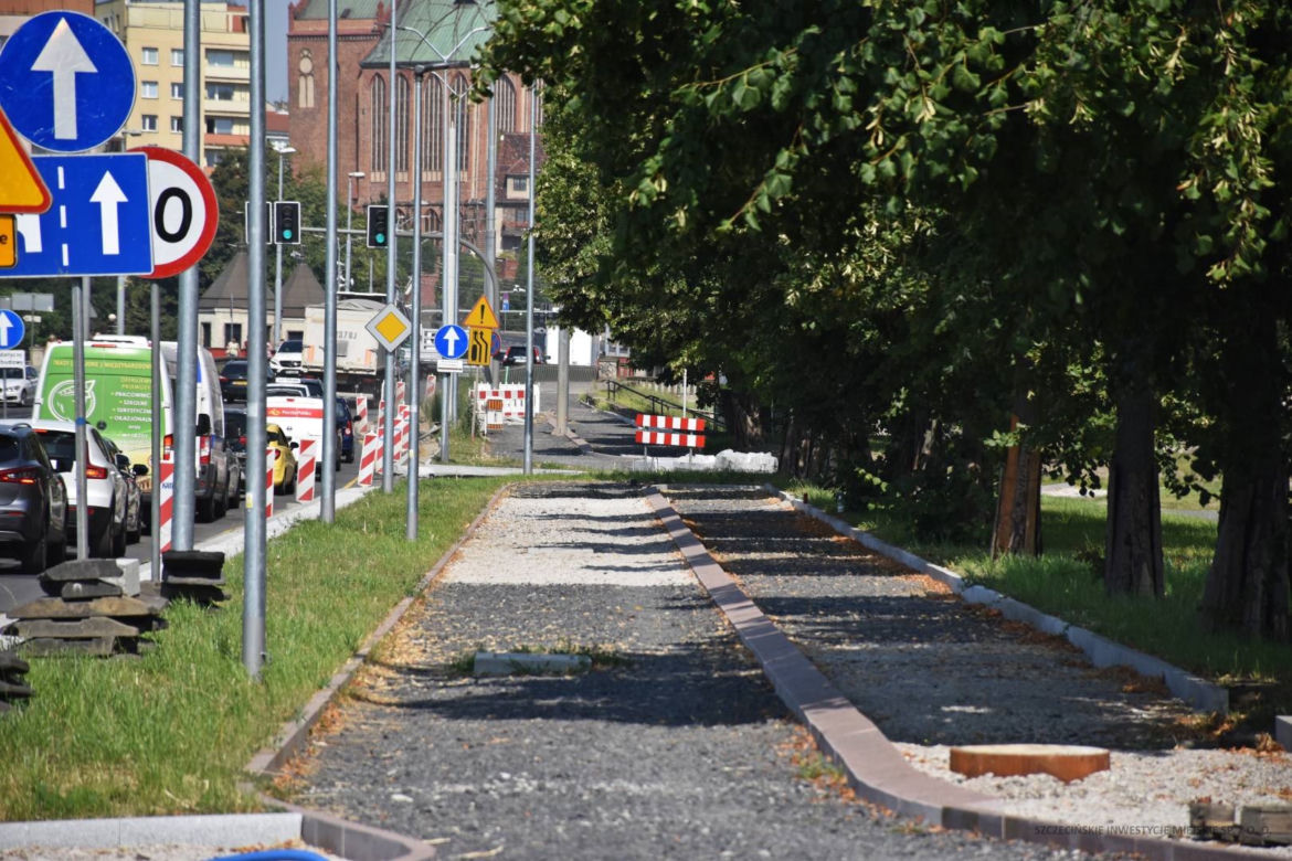 Przebudowa układu drogowego na Międzyodrzu - lipiec 2022