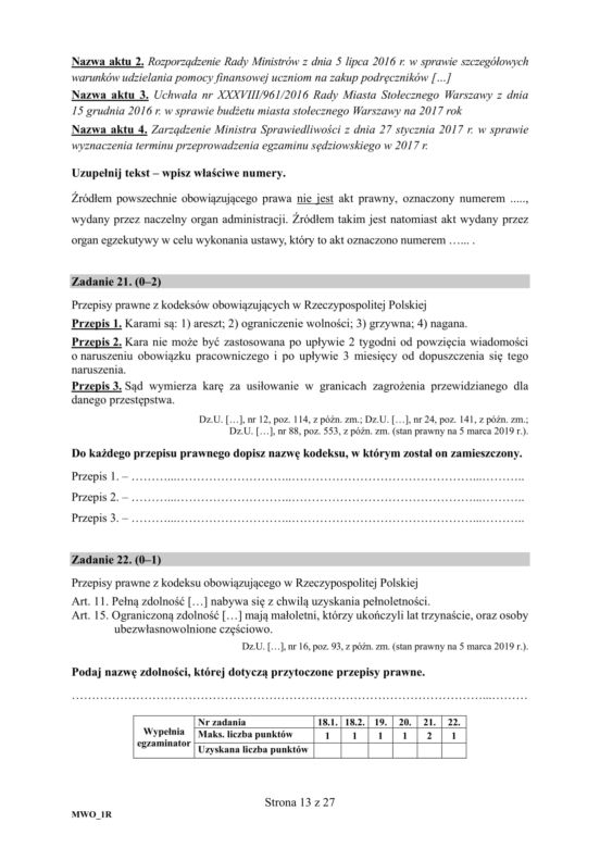 ARKUSZE CKE - Matura z wiedzy o społeczeństwie 2019