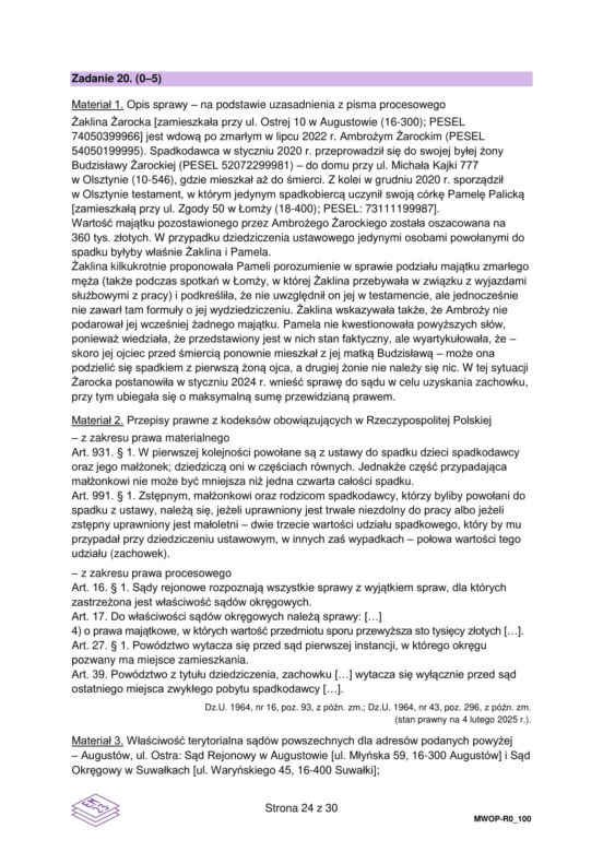 Matura 2025 WOS rozszerzony: odpowiedzi do wszystkich zadań z arkusza CKE - Formuła 2023 [13.05.2025]