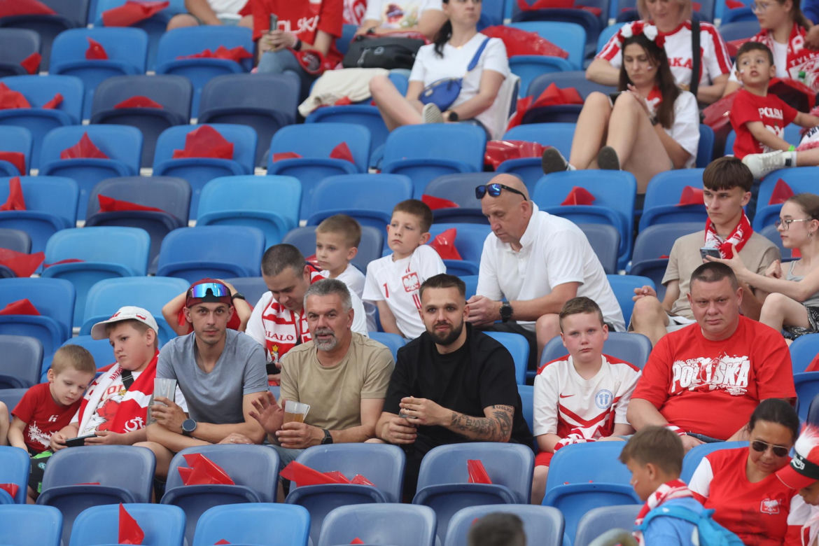Kibice na meczu Polska - Mołdawia