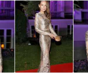 Kasia Sowińska w złotej i koronkowej kreacji na imprezie magazynu. Jej stylizacja to hit czy kit?
