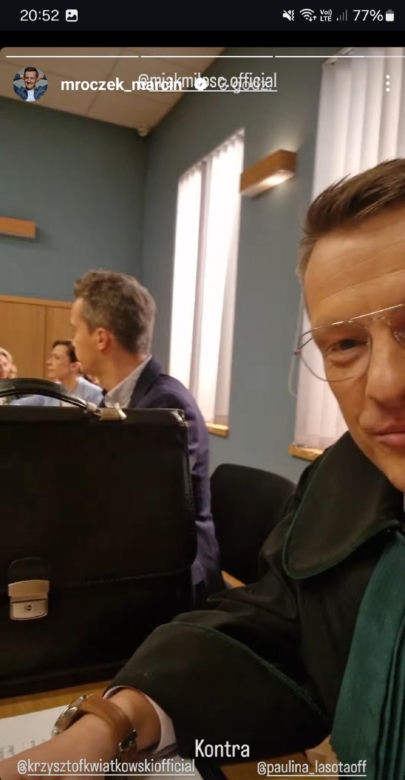 M jak miłość nowy sezon po wakacjach 2025. Piotrek (Marcin Mroczek), Jakub Karski (Krzysztof Kwiatkowski) na planie