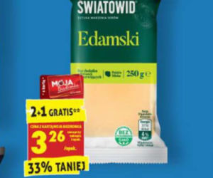 Sery 2+1 gratis, edamski 3,26 zł