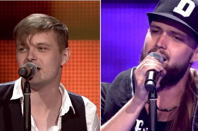Marek Molak i Damian Kikoła - zmierzyli się z rockowym przebojem podczas bitwy w Voice of Poland