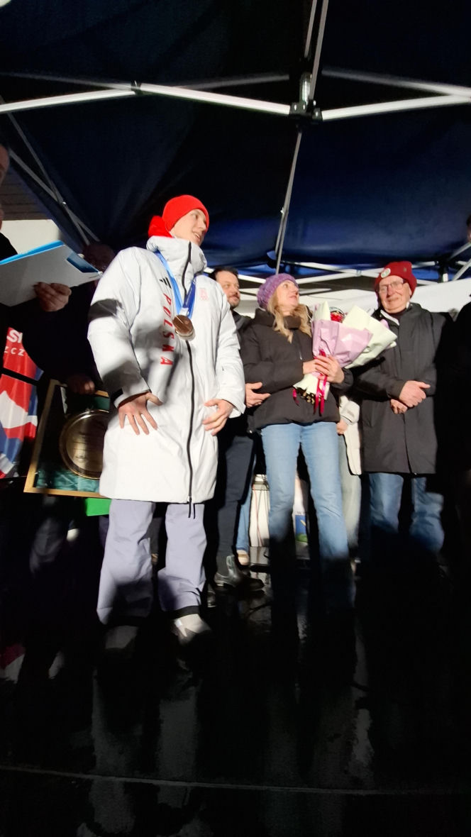 Powitanie Kacpra Tomasiaka w Bystrej 18.02.2026