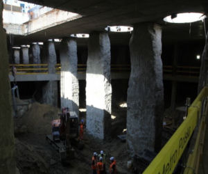 Metro Warszawskie - stacja Stadion w budowie