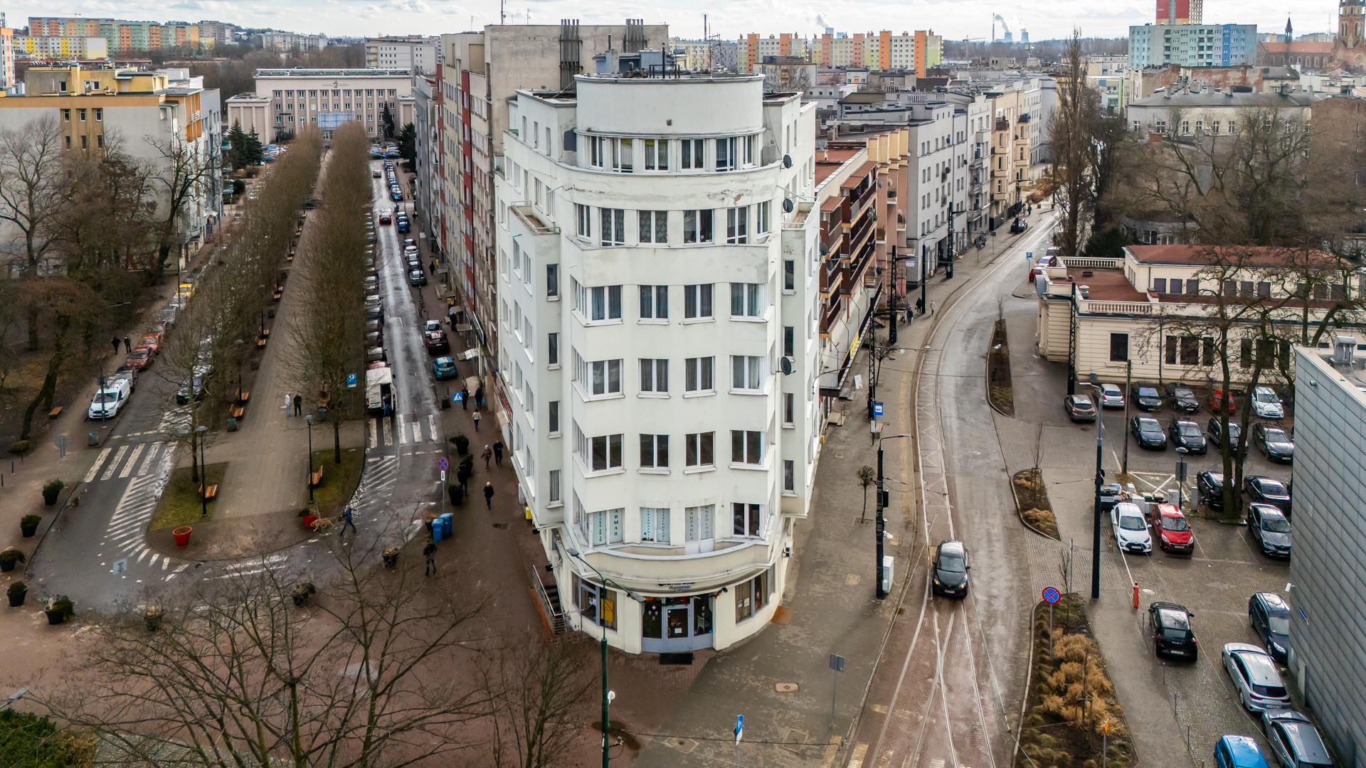 Przedwojenny drapacz chmur przy al. Zwycięstwa 1, Sosnowiec