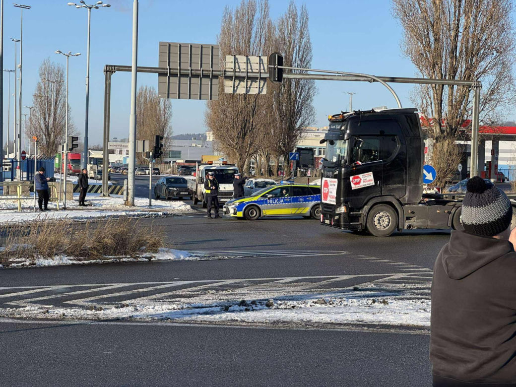 Protest przewoźników na obwodnicy Trójmiasta