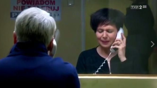 M jak miłość odc. 1235. Marysia (Małgorzata Pieńkowska), Robert Bilski (Zbigniew Stryj)