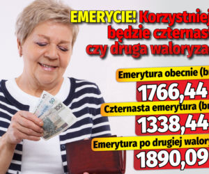 Emerycie! Korzystniejsza będzie czternastka, czy druga waloryzacja?