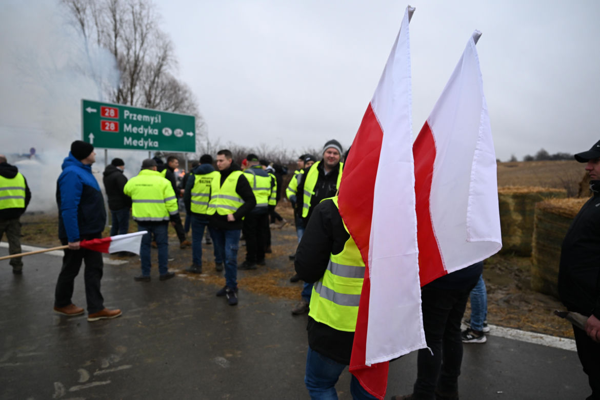 Protest rolników w Medyce 