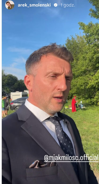 M jak miłość nowy sezon. Bartek (Arkadiusz Smoleński) na planie