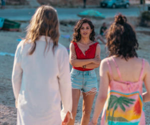 Felicita. Nowy serial w TVP1. Zośka (Laura Breszka), Oliwia (Klementyna Karnkowska),Giulia (Oriana Celentano)