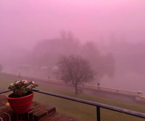 Różowa mgła nad Europą! Meteorolodzy mają wyjaśnienie