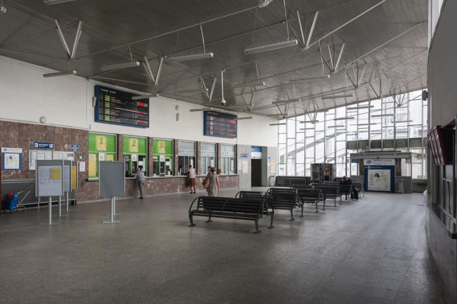 Wnętrze dworca Warszawa Gdańska