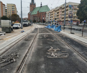 Remont torowiska na ul. Wyszyńskiego - październik 2020