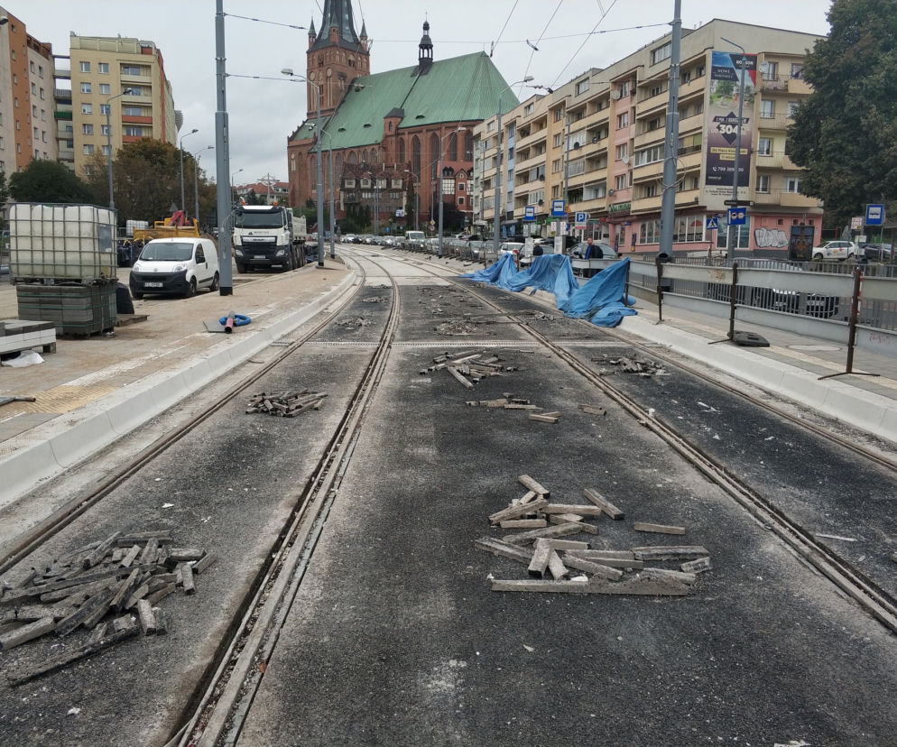 Remont torowiska na ul. Wyszyńskiego - październik 2020