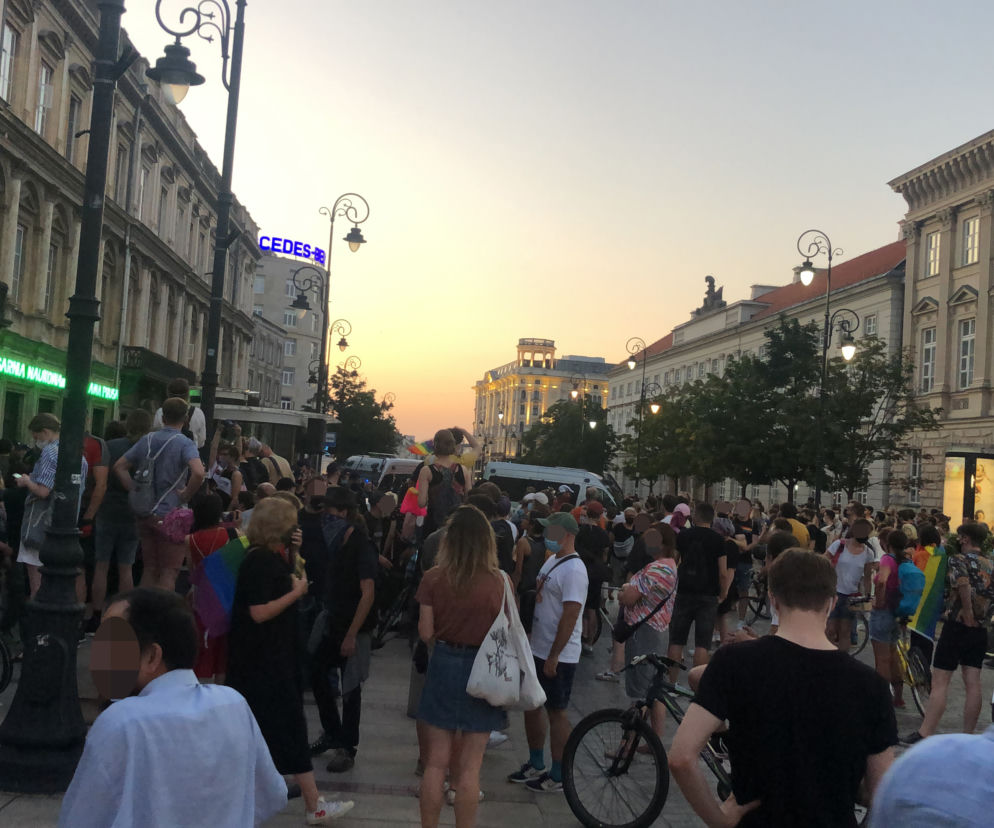 Protest na Krakowskim Przedmieściu