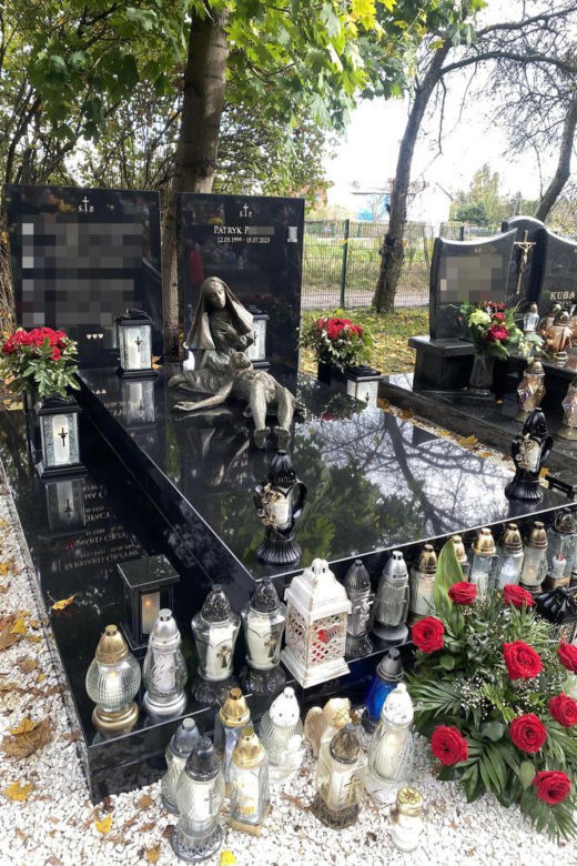 Tak wygląda grób Patryka P. na cmentarzu Grębałów w Krakowie