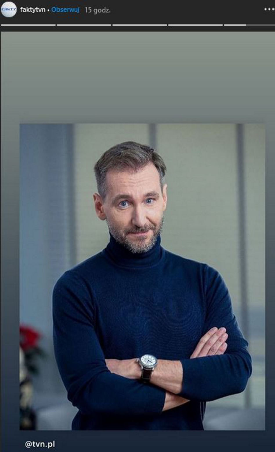 Piotr Kraśko prowadzi  "Fakty" TVN