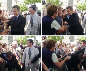 Atak na prezydenta Nicolasa Sarkozy'ego