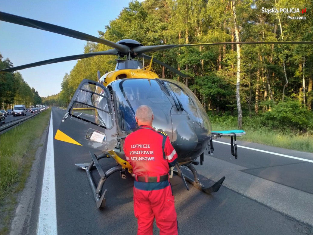Wypadek na DK 1 w Kobiórze