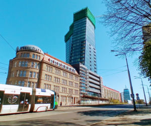 Budowa Hanza Tower - kwiecień 2020