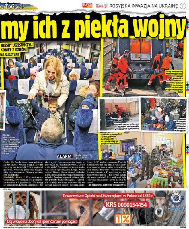 Pierwsze dni wojny w Ukrainie. Tak relacjonowaliśmy je w "Super Expressie"