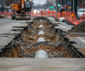 Awaria ciepłownicza na Woli. Kiedy wróci ciepło i przejezdność ulicy?