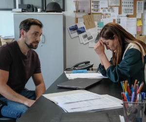 Barwy szczęścia odc. 3295. Celina (Orina Krajewska), Marcin Kodur (Oskar Stoczyński)